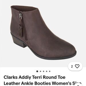 Clarks Women's Dark Brown Ankle Booties